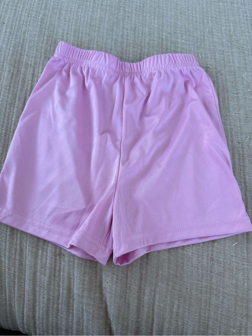 Girls' Pink Elastic-Waist Athletic Shorts